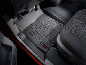 Dodge Ram 1500 Pickup QuadCab FloorLiner - Front - WeatherTech - DigitalFit - Black - `02-`06