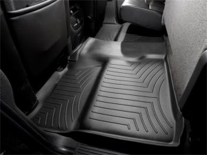 Chevrolet Silverado Crew Cab FloorLiner - Rear - WeatherTech - DigitalFit - Black - `07-`13