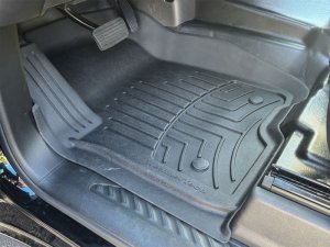 Chevrolet Silverado Floor Mats - Front - WeatherTech - FloorLiner HP - Black - `19-`25