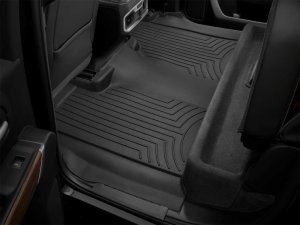 Chevrolet Silverado 1500 Crew Cab Rear Floor Mat - WeatherTech - FloorLiner HP - Black - `19-`23