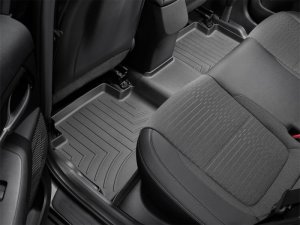 Kia Seltos Floor Mats - Rear - WeatherTech - FloorLiner DigitalFit - Black - `21-`27