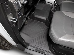 Polaris Ranger Crew XD 1500 FloorLiner - Front - WeatherTech - HP - Black - `24-`26