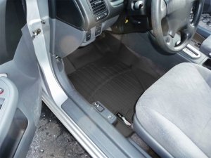 Honda Civic FloorLiner - Front - WeatherTech - DigitalFit - Black - `01-`05