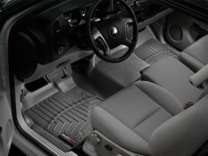 GMC Sierra FloorLiner - Front - WeatherTech - DigitalFit - Black - `07-`13