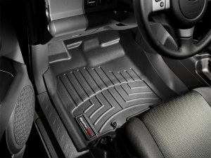 Toyota FJ Cruiser FloorLiner - Front - WeatherTech - DigitalFit - Black - `07-`10