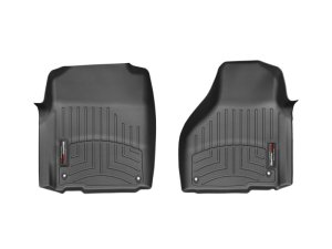 Dodge Ram Floor Liners - Front - WeatherTech - DigitalFit - Black - `12-`13