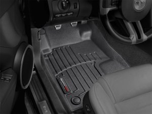 Ford Mustang FloorLiner - Front - WeatherTech - DigitalFit - Black - `12-`13
