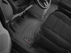 Dodge Grand Caravan FloorLiner - Front - WeatherTech - DigitalFit - Black - `11-`14
