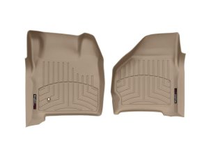 Ford F250 Super Duty FloorLiner - Front - WeatherTech - DigitalFit - Tan - `99-`07