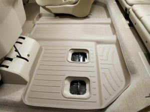 Cadillac Escalade ESV FloorLiner - Rear - WeatherTech - DigitalFit - Tan - `07-`13