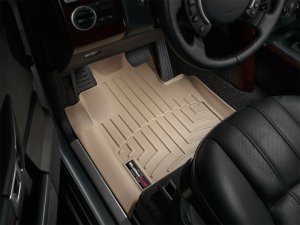 Land Rover Range Rover Floor Liners - Front - WeatherTech - FloorLiner DigitalFit - Tan - `03-`09