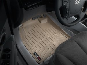 Hyundai Santa Fe Floor Liner - Front - WeatherTech - DigitalFit - Tan - `07-`09