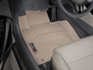 Kia Cadenza FloorLiner - Front - WeatherTech - DigitalFit - Tan - `17-`27