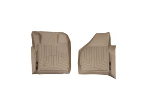 Ford F250 Super Duty FloorLiner - Front - WeatherTech - DigitalFit - Tan - `08-`10
