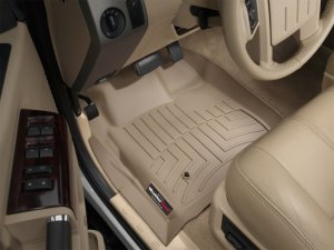Ford F550 Super Duty FloorLiner - Front - WeatherTech - DigitalFit - Tan - `08-`10