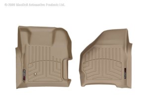 Ford F550 FloorLiner - Front - WeatherTech - DigitalFit - Tan - `99-`07