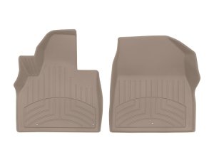 Kia Telluride Floor Mats - Front - WeatherTech - FloorLiner HP - Tan - `20-`27