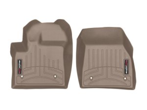 Land Rover Range Rover Evoque Floor Liners - Front - WeatherTech - FloorLiner DigitalFit - Tan - `20-`27