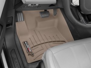 Land Rover Range Rover Evoque Floor Liners - Front - WeatherTech - FloorLiner DigitalFit - Tan - `20-`27