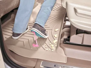 Genesis GV70 Floor Liners - Front + Rear - WeatherTech - FloorLiner HP - Tan - 2026+