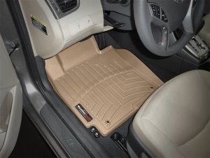 Hyundai Elantra FloorLiner - Front - WeatherTech - DigitalFit - Tan - `11-`27