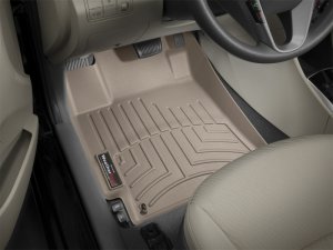 Hyundai Accent FloorLiner - Front - WeatherTech - DigitalFit - Tan - `12-`27