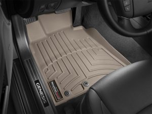 Hyundai Genesis FloorLiner - Front - WeatherTech - DigitalFit - Tan - `11-`27