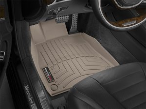 Mercedes-Benz S-Class FloorLiner - Front - WeatherTech - DigitalFit - Tan - `14-`27 Mercedes-Benz S-Class FloorLiner - Front - WeatherTech - DigitalFit - Tan - `14-`27