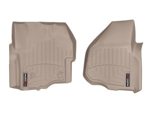 Ford F-350 FloorLiner - Front - WeatherTech - DigitalFit - Tan - `14-`15