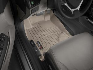 Honda Civic FloorLiner - Front - WeatherTech - DigitalFit - Tan - `14-`15