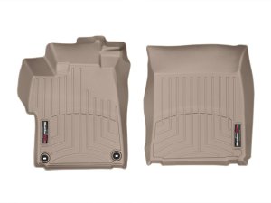 Honda Civic Floor Mats - Front - WeatherTech - FloorLiner™ DigitalFit® - Tan - `14-`15