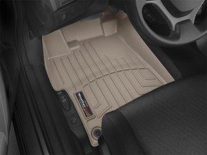 Honda Civic Floor Mats - Front - WeatherTech - FloorLiner™ DigitalFit® - Tan - `14-`15