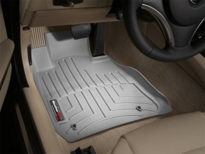 BMW 335i FloorLiner - Front - WeatherTech - DigitalFit - Grey - `06-`12