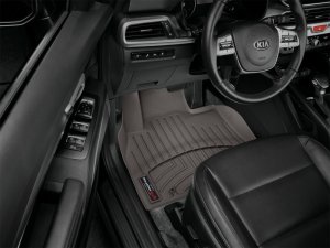 Kia Telluride FloorLiner - Front - WeatherTech - DigitalFit - Cocoa - `20-`27