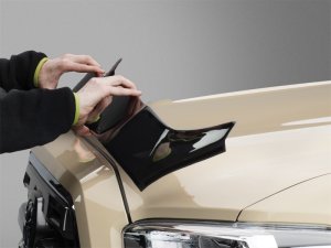 Ford C-MAX Hood Protector - WeatherTech - Low Profile, Dark Smoke - Black - `13-`27