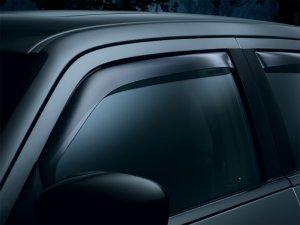 Land Rover Range Rover Evoque Side Window Deflectors - Front - WeatherTech - In-Channel, Low Profile - Dark Smoke - `12-`27