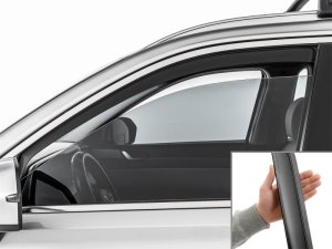 Hyundai Palisade Wind Deflectors - Front - WeatherTech - Matte Black - `20-`25