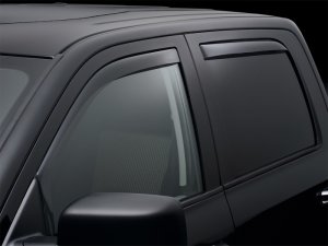 Dodge Ram 1500 Side Window Deflectors - Front + Rear - WeatherTech - Dark Smoke - `09-`18