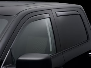 Dodge Ram 1500 Side Window Deflectors - Front + Rear - WeatherTech - Dark Smoke - `09-`18