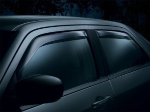 Mitsubishi Outlander Sport Wind Deflectors - Front + Rear - WeatherTech - Dark Smoke - `11-`27