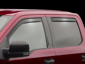 Ford F-150 Wind Deflectors - Front + Rear - WeatherTech - Dark Smoke - `15-`27
