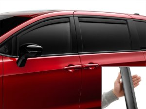 Chrysler Pacifica Wind Deflectors - Front + Rear - WeatherTech - Matte Black - `17-`26