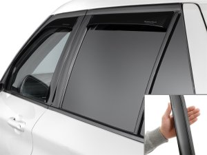Ford Explorer Side Window Deflectors - Front + Rear - WeatherTech - Matte Black - `20-`26