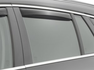 Volvo V60 Rear Side Window Deflectors - WeatherTech - Dark Smoke - `11-`15