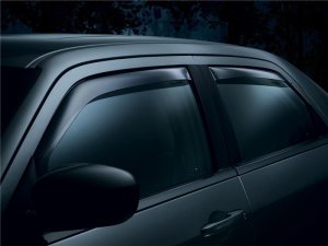 Hyundai Accent Wind Deflectors - Front + Rear - WeatherTech - Dark Smoke - `12-`27