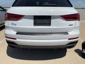 Audi Q3 Bumper Pad - Rear - WeatherTech - BumperTopper - Black - `18-`24
