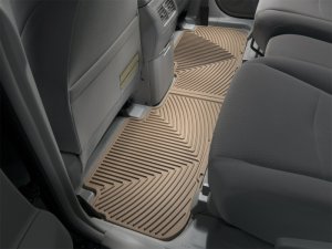 Toyota Highlander Floor Mats - Rear - WeatherTech - All-Weather Rubber - Tan - `08-`13