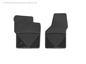 Ford F250 Super Duty Crew Floor Mats - Front - WeatherTech - Rubber - Black - `99-`07