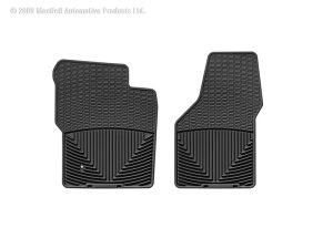 Ford F250 Super Duty Crew Floor Mats - Front - WeatherTech - Rubber - Black - `99-`07