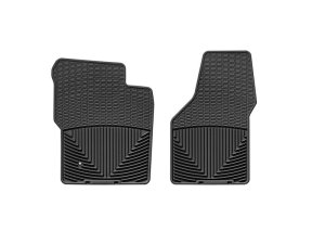 Ford F250 Super Duty Crew Floor Mats - Front - WeatherTech - Rubber - Black - `99-`07